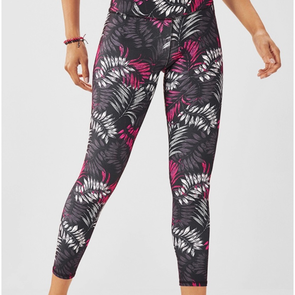 Black with foliage leggings